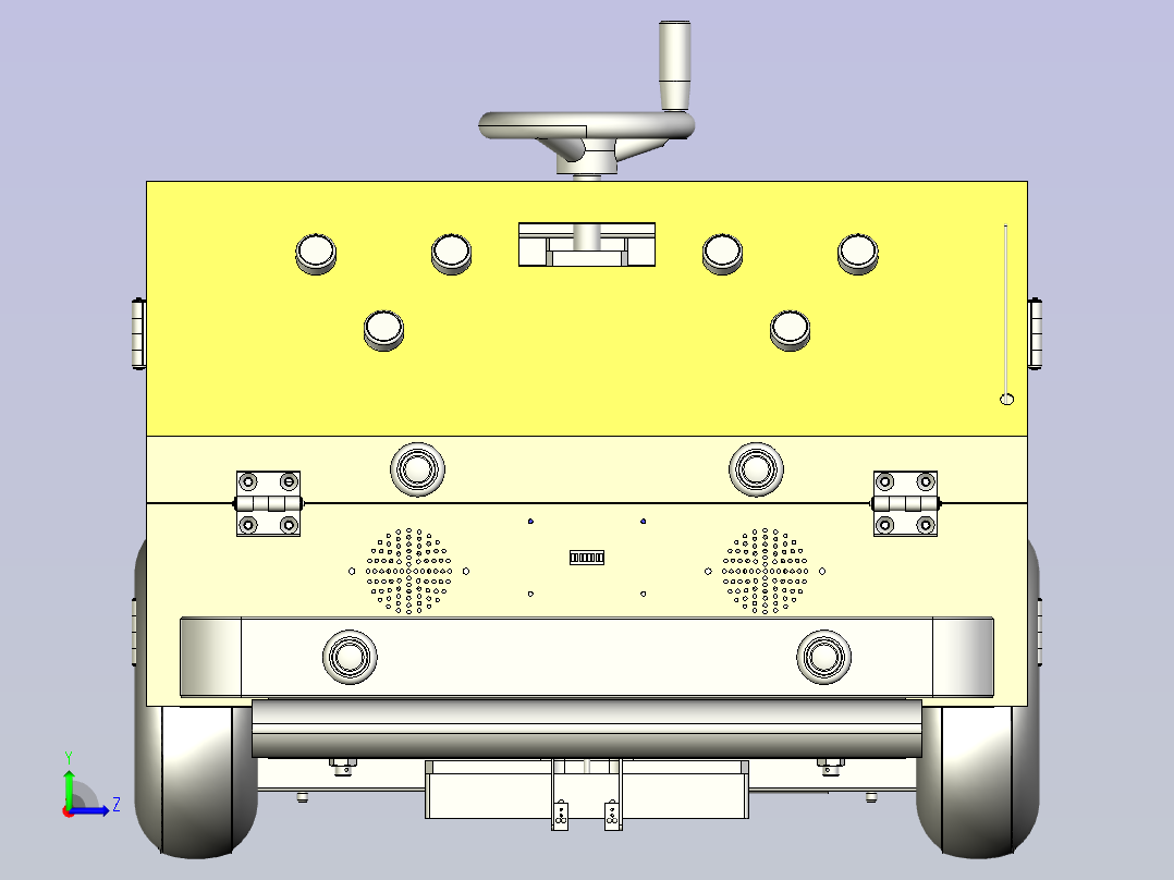Agv自动导航车3D模型左视图