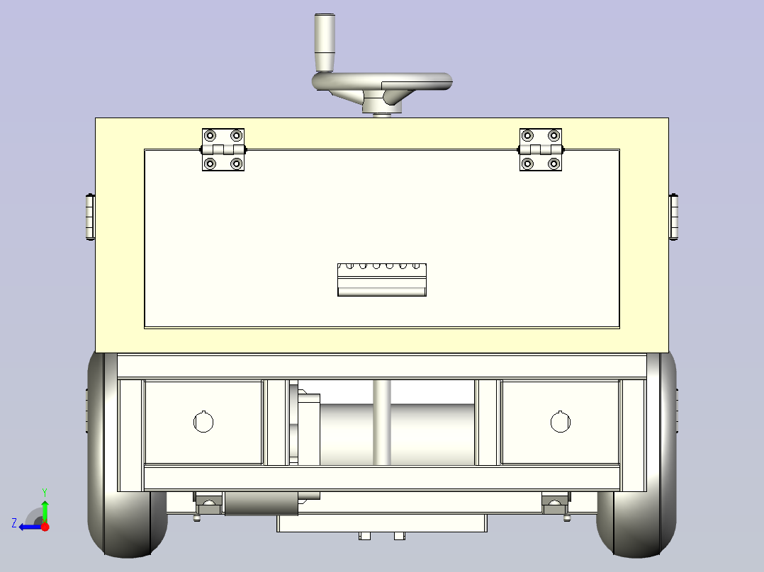 Agv自动导航车3D模型右视图