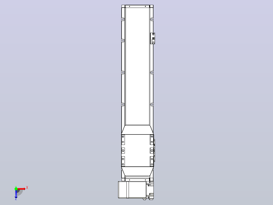 机器人皮带驱动直线轴TPA-GCB-150-P80-L500-LP-M75-N3俯视图
