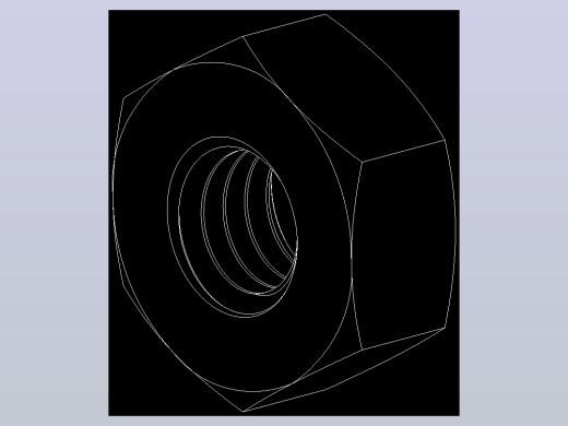 M3 x 0 5mm螺纹六角螺母.DWG