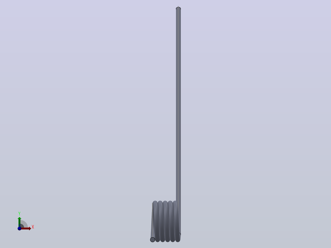 135度圆柱形扭转弹簧SCT135R-4-4-0.6前视图