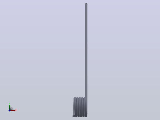 135度圆柱形扭转弹簧SCT135R-4-4-0.6前视缩略图