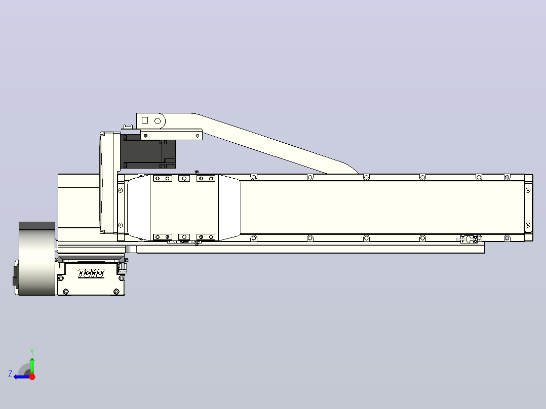 XYGT440-A1-A-1250-500-M-C-001负载3-57KG 丝杆模组 XY悬臂组合 XYGT440-A1 替换台湾TOYO东佑达滑台直线模组右视图