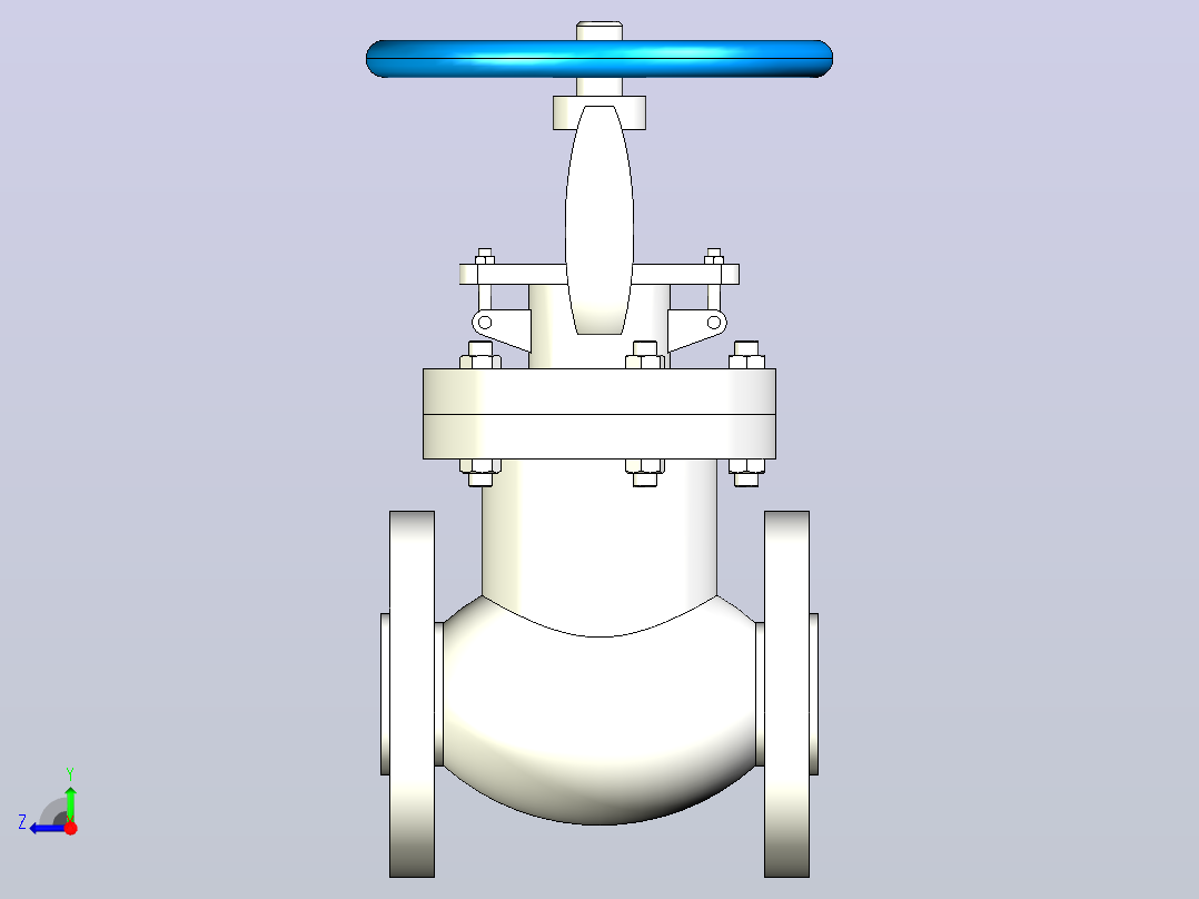 J41H-Y-Class150Lb APII美标截止阀[0.75]右视图