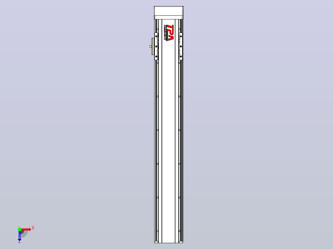 日规模组半封闭丝杆TPA-HNR-85D-1610C-L500-MP-Y-P20-N3俯视图