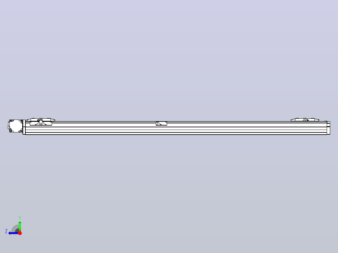 皮带直线轴双滑块型TPA-GCBS-80-P60-L550-DL-M20-N3右视图