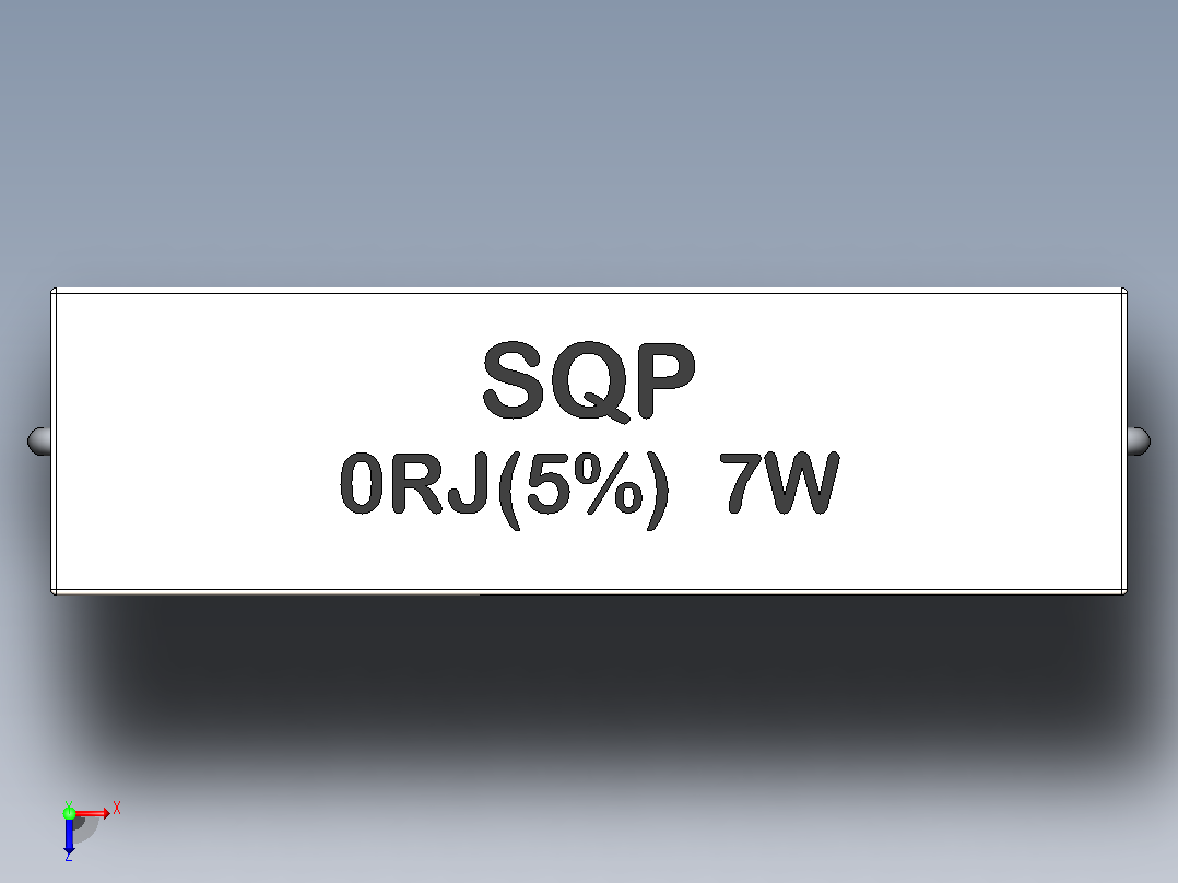 电阻器组RES_SQPH_7W_0R_5%俯视图