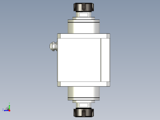 RC80-ER40（双头）五轴加工系列手动换刀电主轴[RC80-18-7.5KW-TMP-ER40]右视缩略图