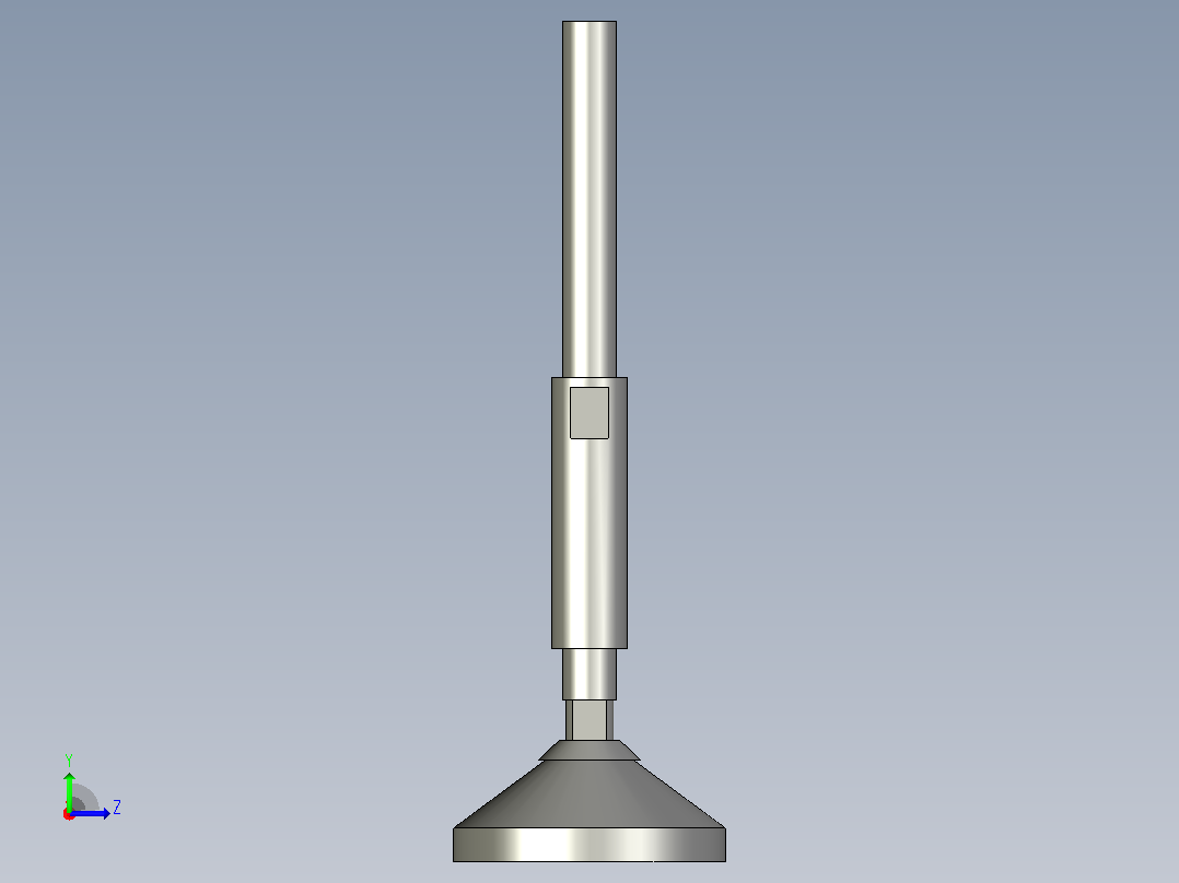 DGC80F-M16-L200-C1 DGC80F不锈钢全密封万向调整脚蹄左视图