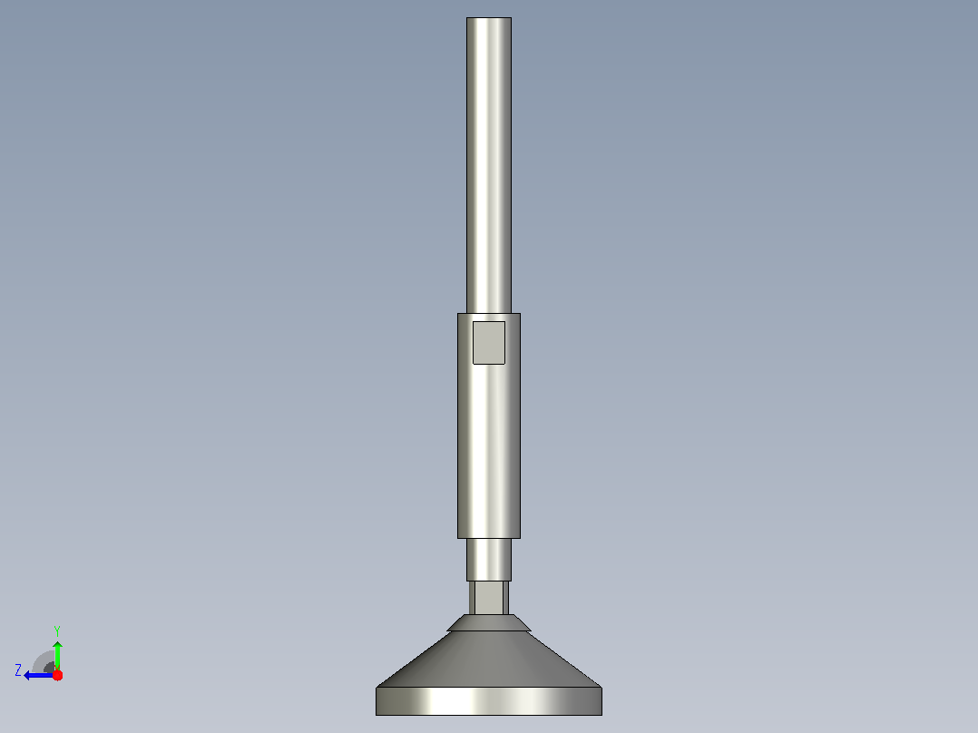 DGC80F-M16-L200-C1 DGC80F不锈钢全密封万向调整脚蹄右视图