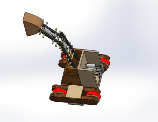 挖掘机的3D模型缩略图
