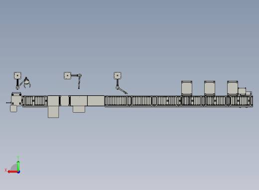 PMS曳引机流水线总装配图step格式后视缩略图