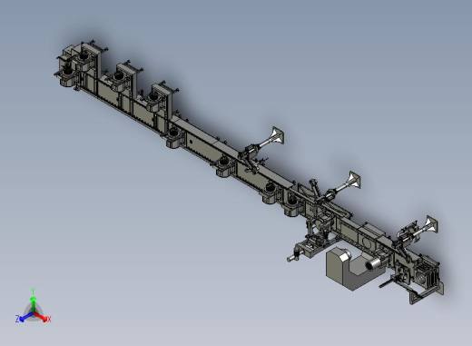 PMS曳引机流水线总装配图step格式正等轴测缩略图