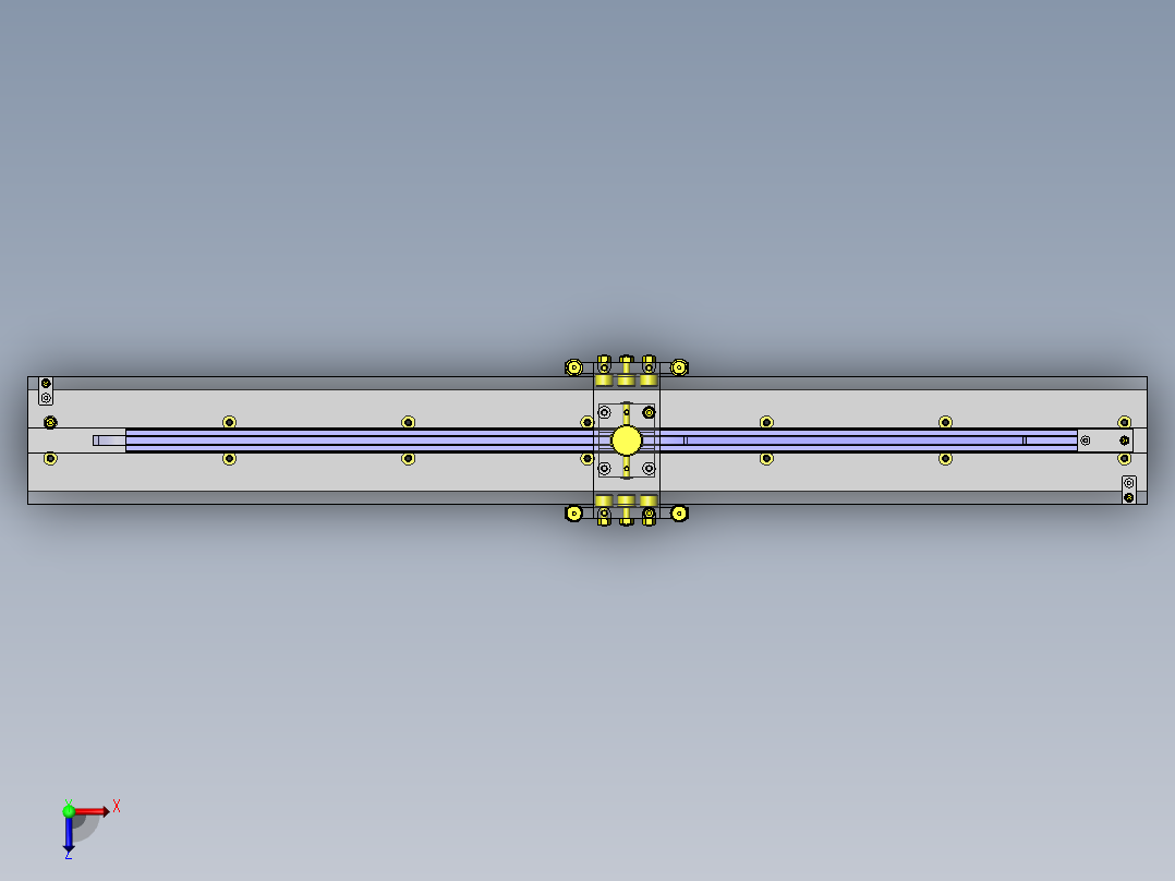 长尺寸滑动机构俯视图