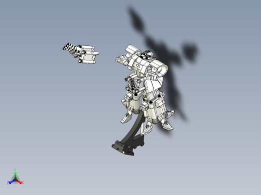 ZAKU ii机器人模型摆件3D图纸 IGS STL格式