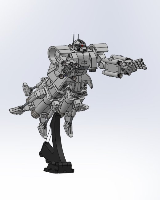 ZAKU ii机器人模型摆件3D图纸 IGS STL格式缩略图