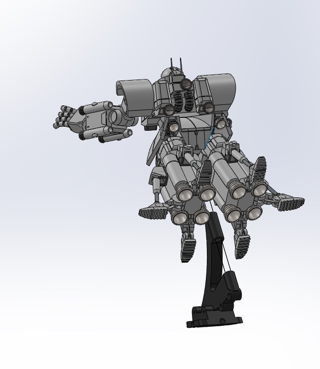 ZAKU ii机器人模型摆件3D图纸 IGS STL格式
