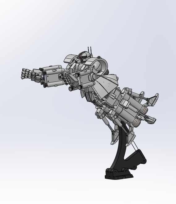 ZAKU ii机器人模型摆件3D图纸 IGS STL格式