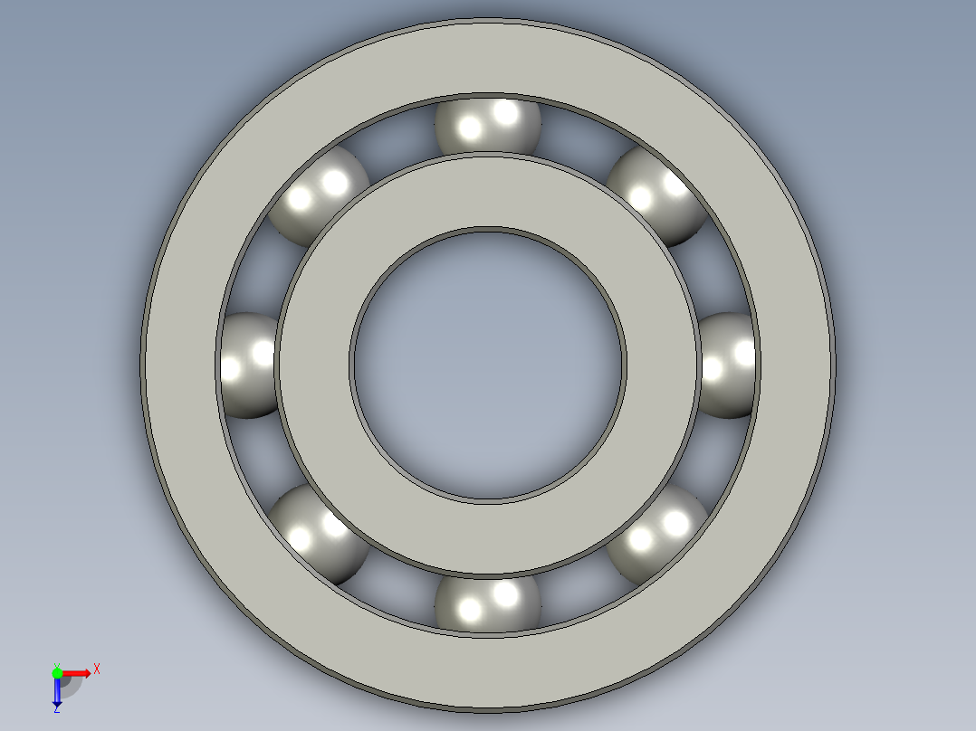 滚筒轴承3D设计图俯视图