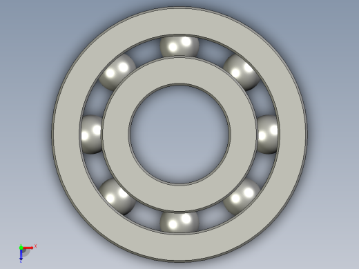 滚筒轴承3D设计图俯视缩略图