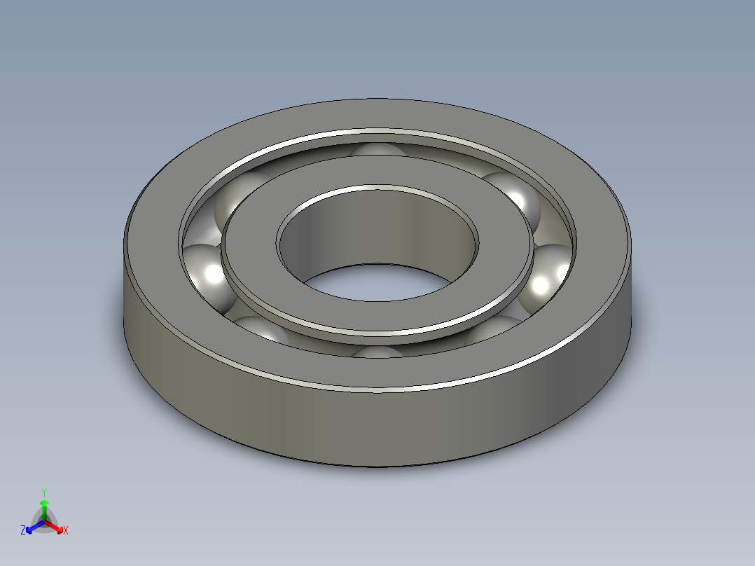 滚筒轴承3D设计图正等轴测图