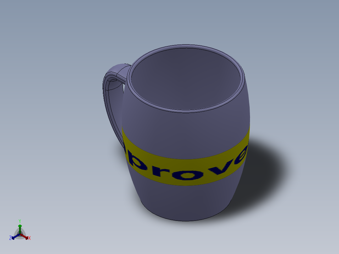 创意杯子设计正等轴测图