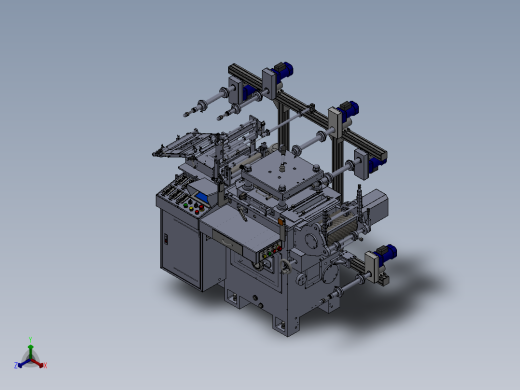 WA300G模切机(单座)正等轴测缩略图