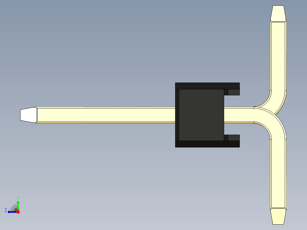 彩色公排针 100mil 2.54mm 系列-DS1022_black_05p_100mil_Type_SMT_R2_rev1.0右视图