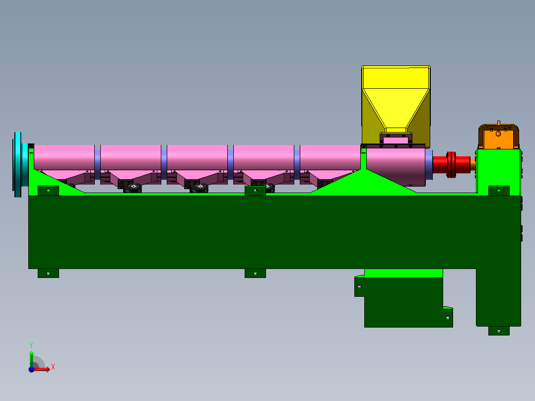 挤出机模型前视图