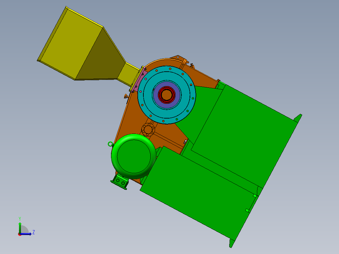 挤出机模型左视图