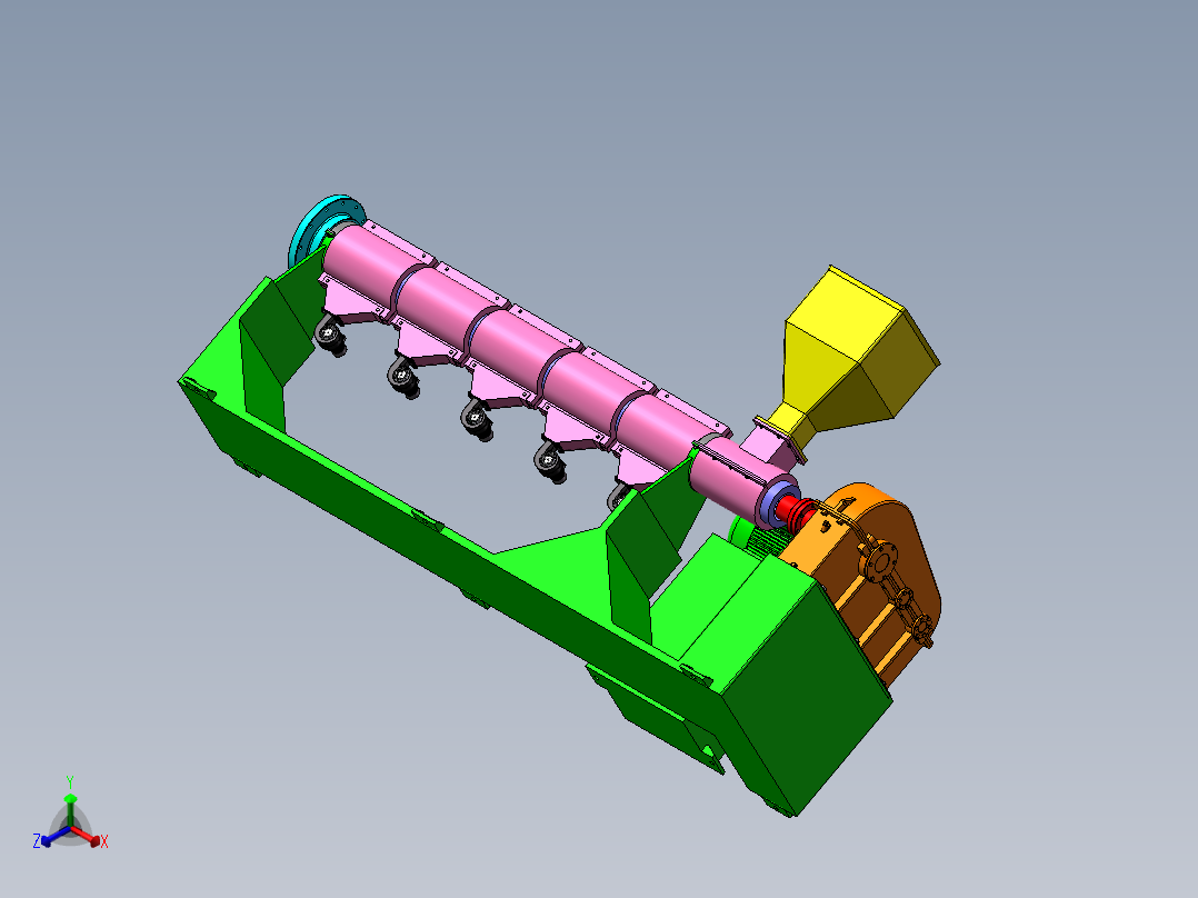 挤出机模型正等轴测图