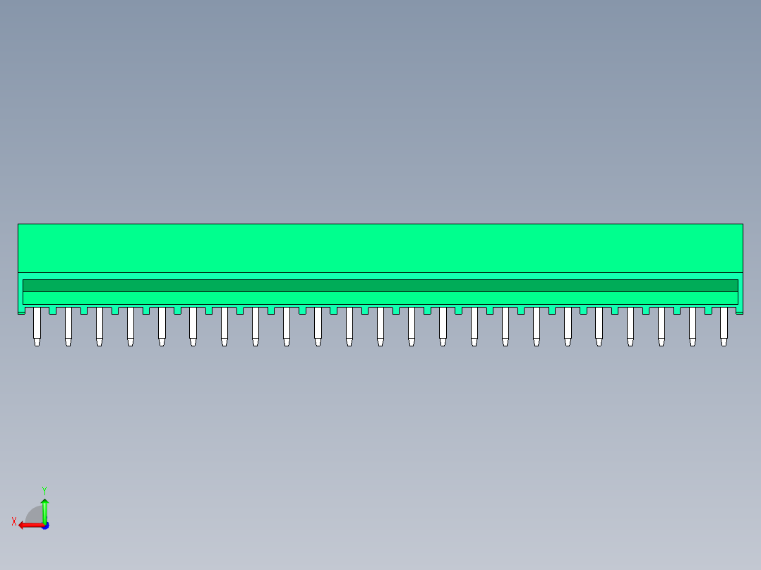DEGSON 15EDG 系列 3.81mm 插拔式接线端子-15EDGLC-3.81-23P-14-00AH后视图