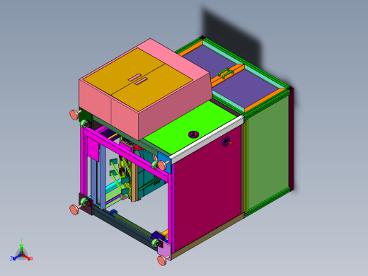 物流快递云仓纸箱盒侧面开箱机