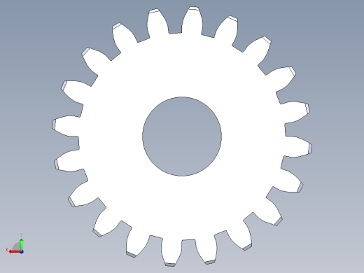 正齿轮-m1.5 20PA 20t Spur Gear后视缩略图