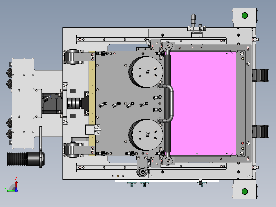 滚压贴合（钢磁片&铜箔片）治具