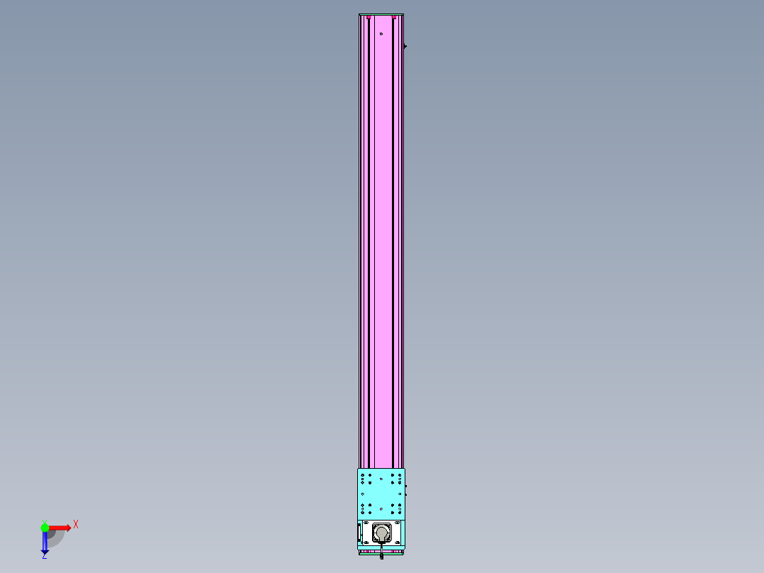 东锦齿条传动DH210G-L167-S2100-BU-减速机+P750W俯视图