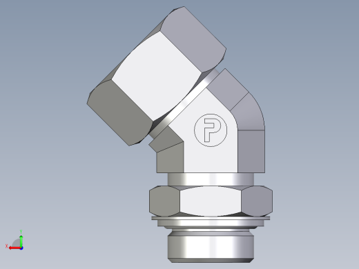 卡套式工业通用硬管接头EO_Adjustable_locknut_45_deg_elbow_VEE25SRCF后视缩略图