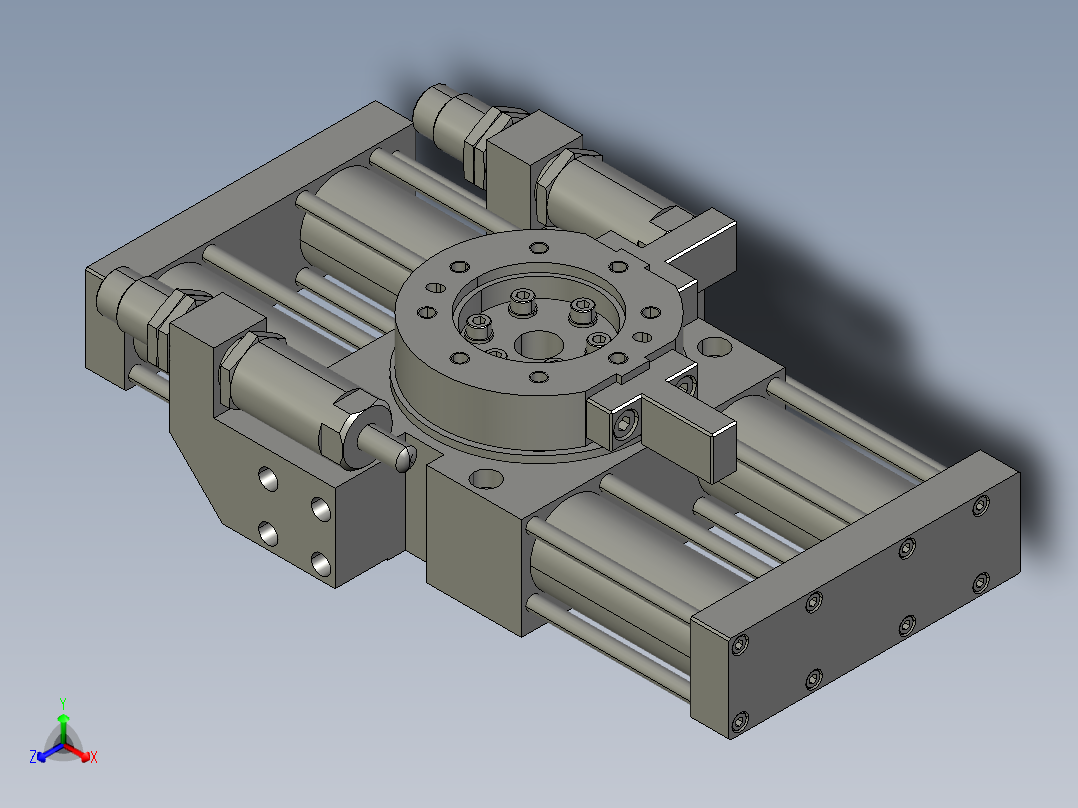 旋转气爪PRY40S-90正等轴测图