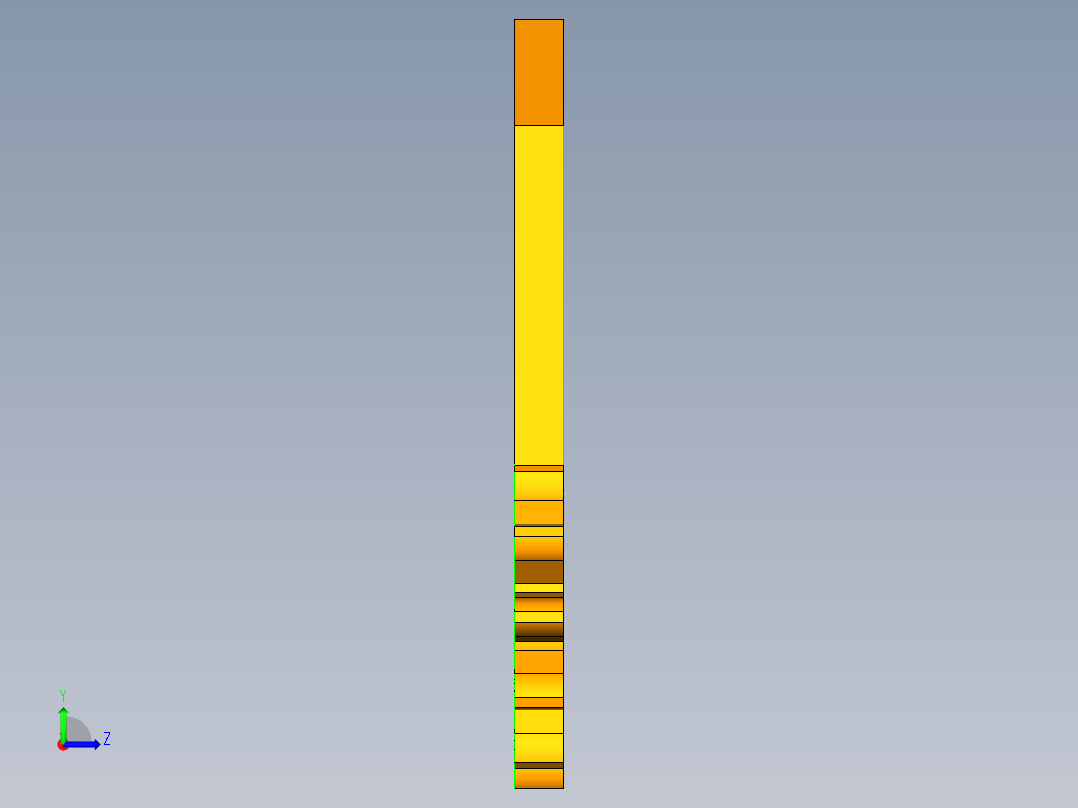 三自由度亚克力板机械臂左视图