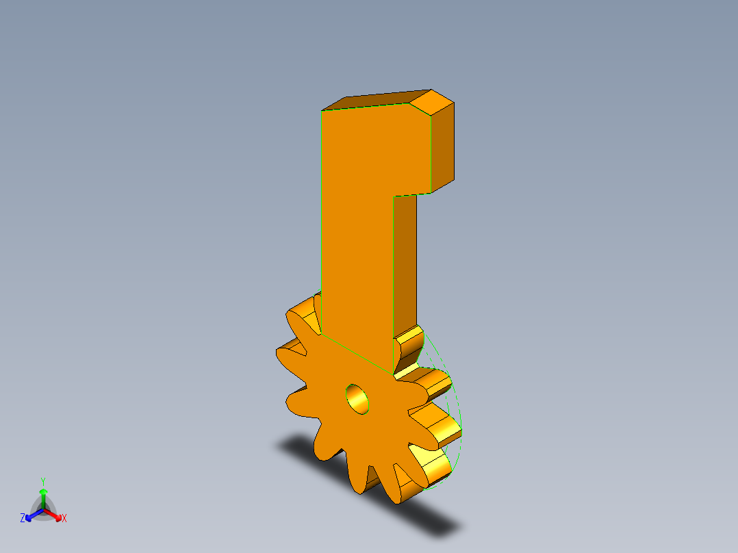 三自由度亚克力板机械臂正等轴测图