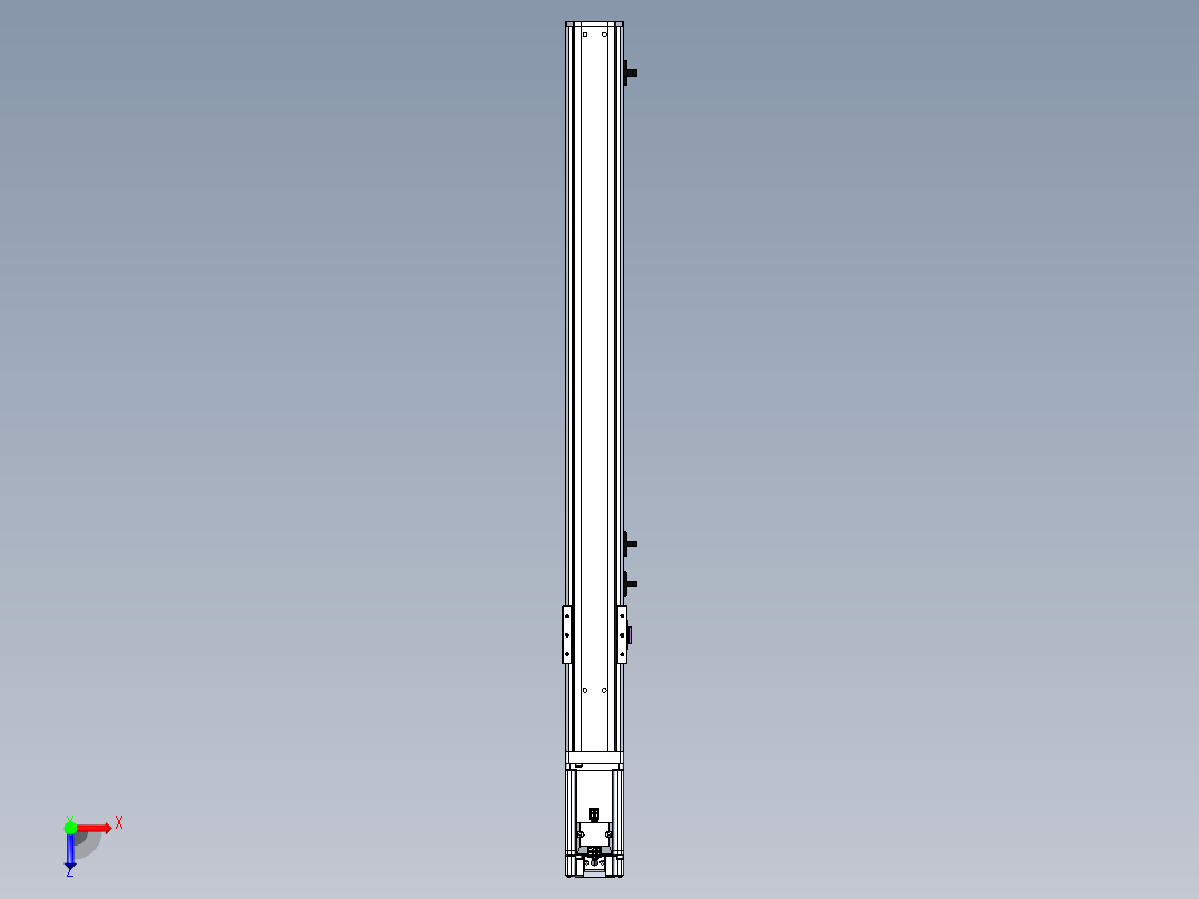东锦丝杆传动-直线滑台模组DH60-L10-S550-BC-T400-C3俯视图