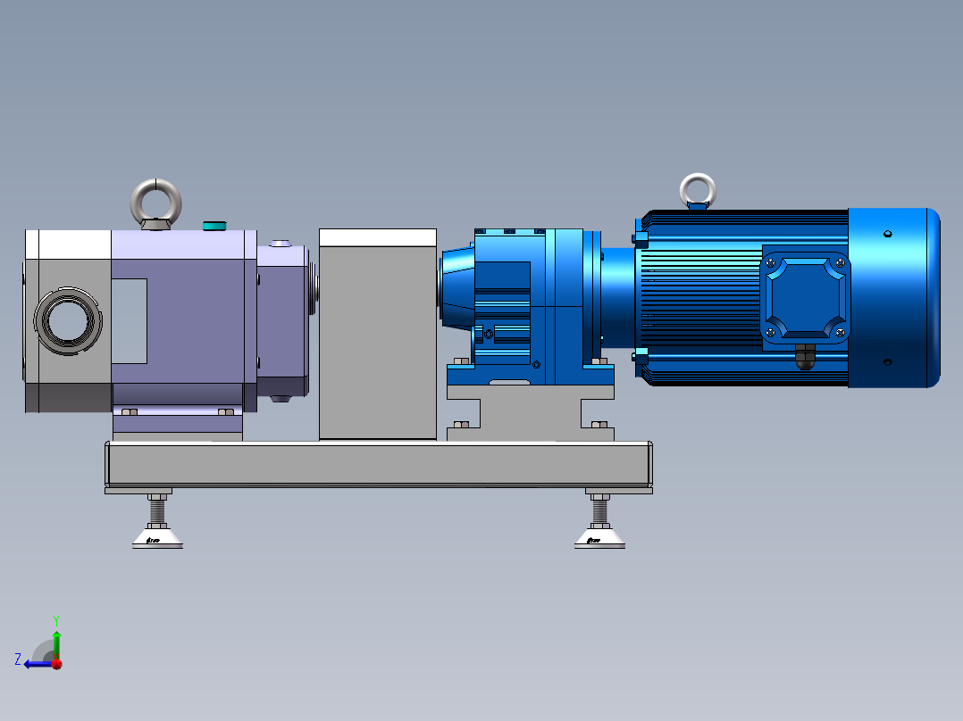 得利时40TLS8-3W-3Kw转子泵883285右视图