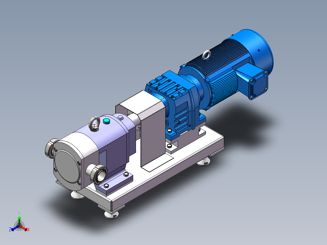 得利时40TLS8-3W-3Kw转子泵883285正等轴测图