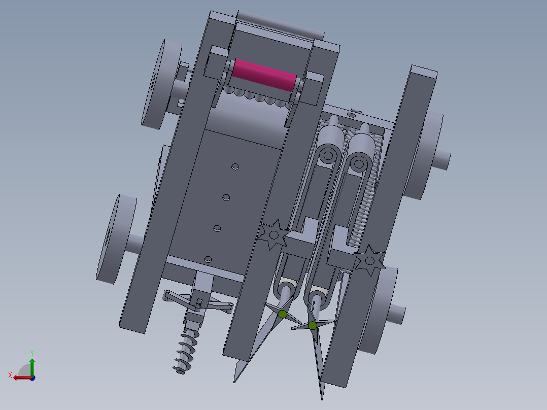 豌豆收割播种一体机第二版后视图