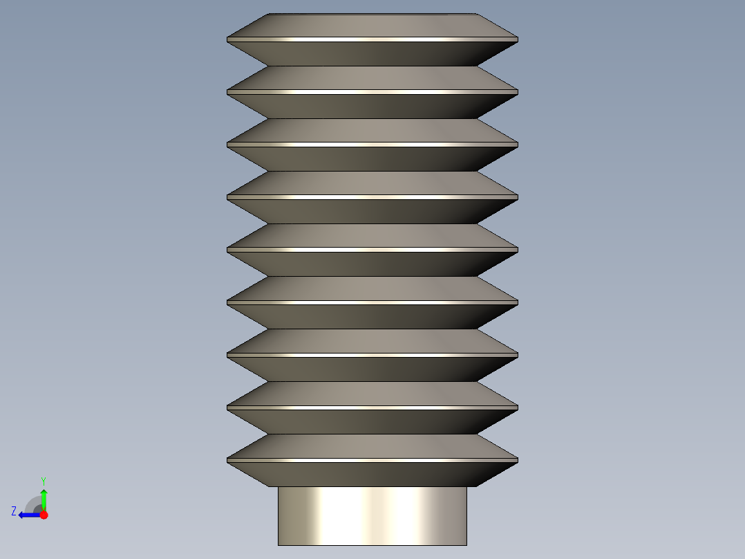 紧固件-STEP 0.3125 Allen Screw右视图