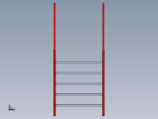 钢梯子左视缩略图