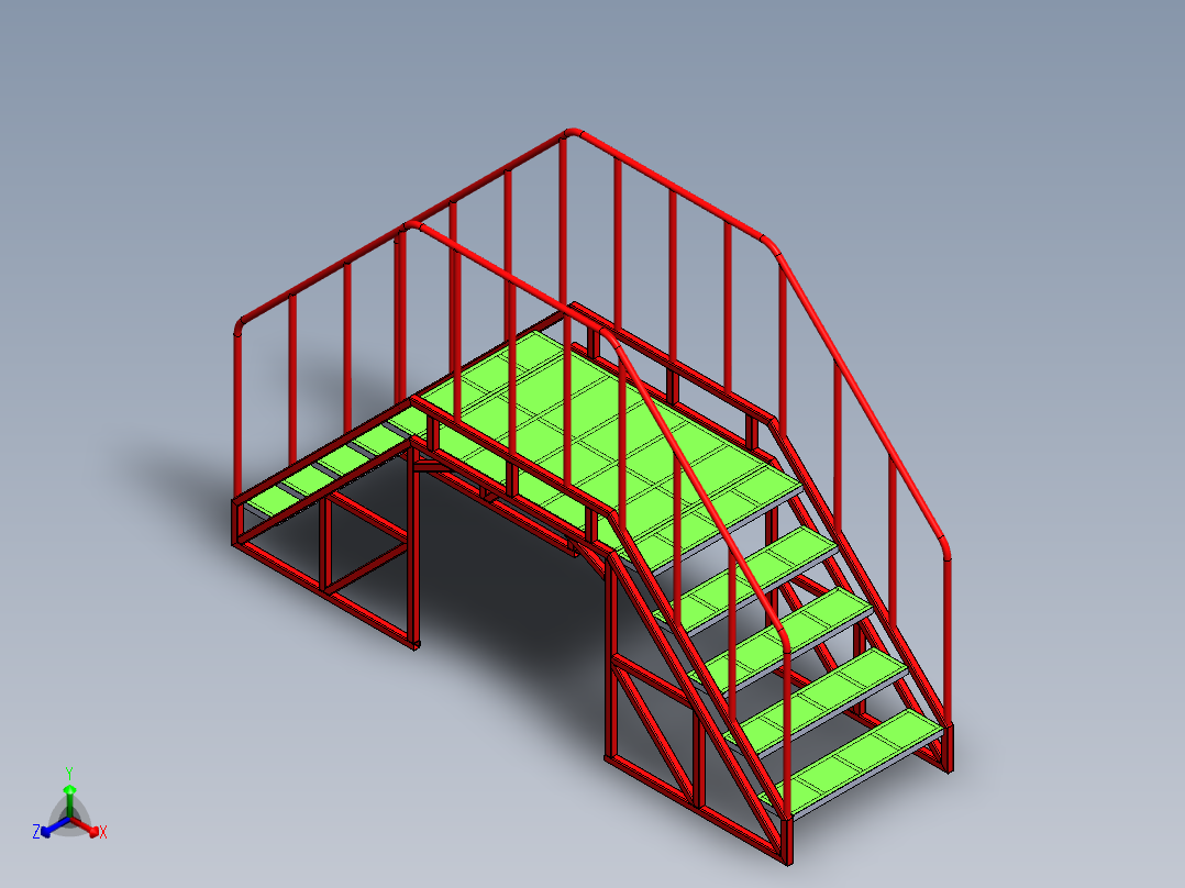 钢梯子正等轴测图