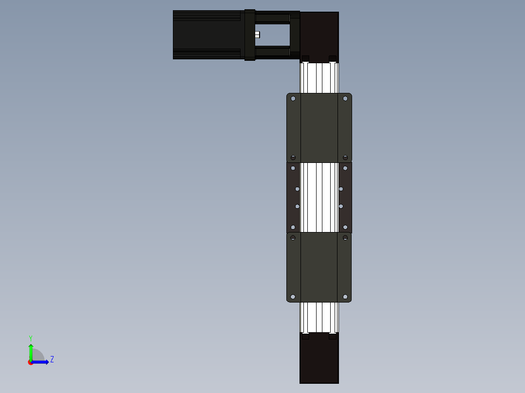 同步带滑台左视图