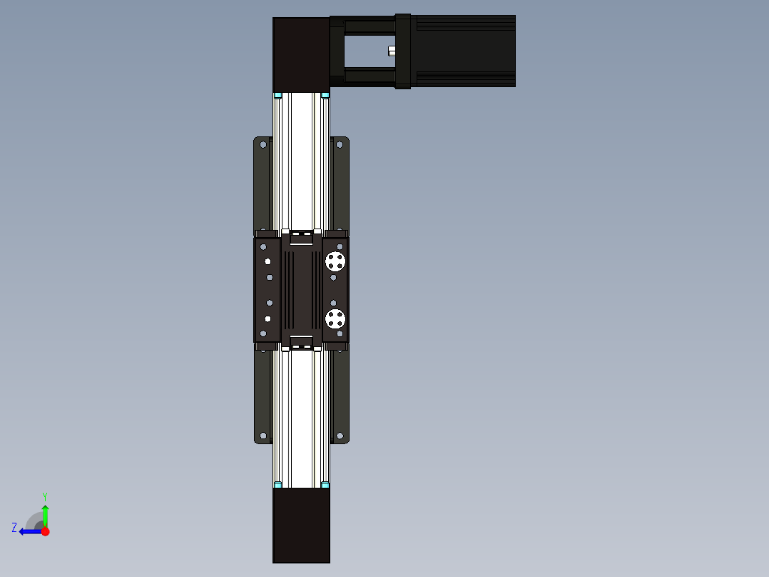 同步带滑台右视图