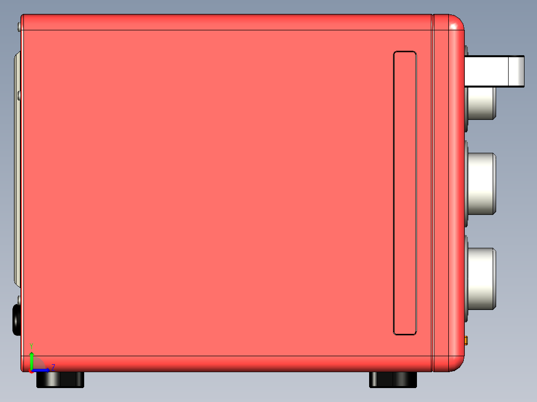 电烤面包机左视图